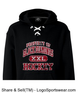 "Property Of" Distressed Hockey Hoody (with Name/Number) Design Zoom